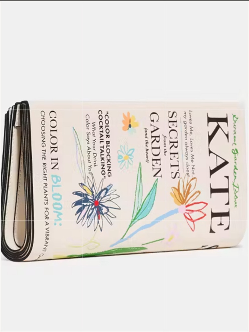 πKate Spade Floral Magazine Clutch β Cream with Multicolor Blooms π - Picture 3 of 16